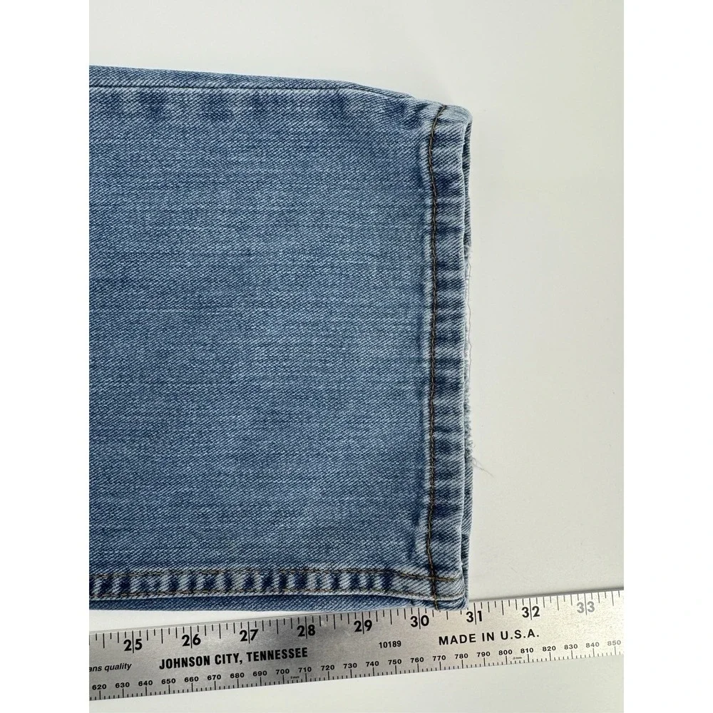 Levi's 514 Size 40x32 Blue Denim Jeans‎ Regular Straight Leg Distressed Red Tab